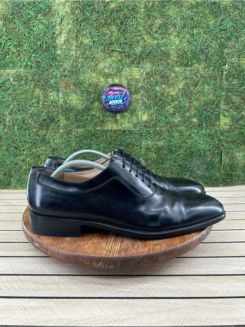 Salvador Ferragamo Mens Shoe Studio Italy Close Lacing Black Bruges